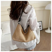 Handmade Braid Straw Beach Shoulder Bag - Palm and Thread