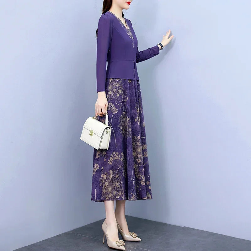 Floral Printed Chiffon Dress - Palm and Thread