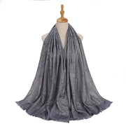 New Jacquard Satin Silk Hijab Scarf - Palm and Thread