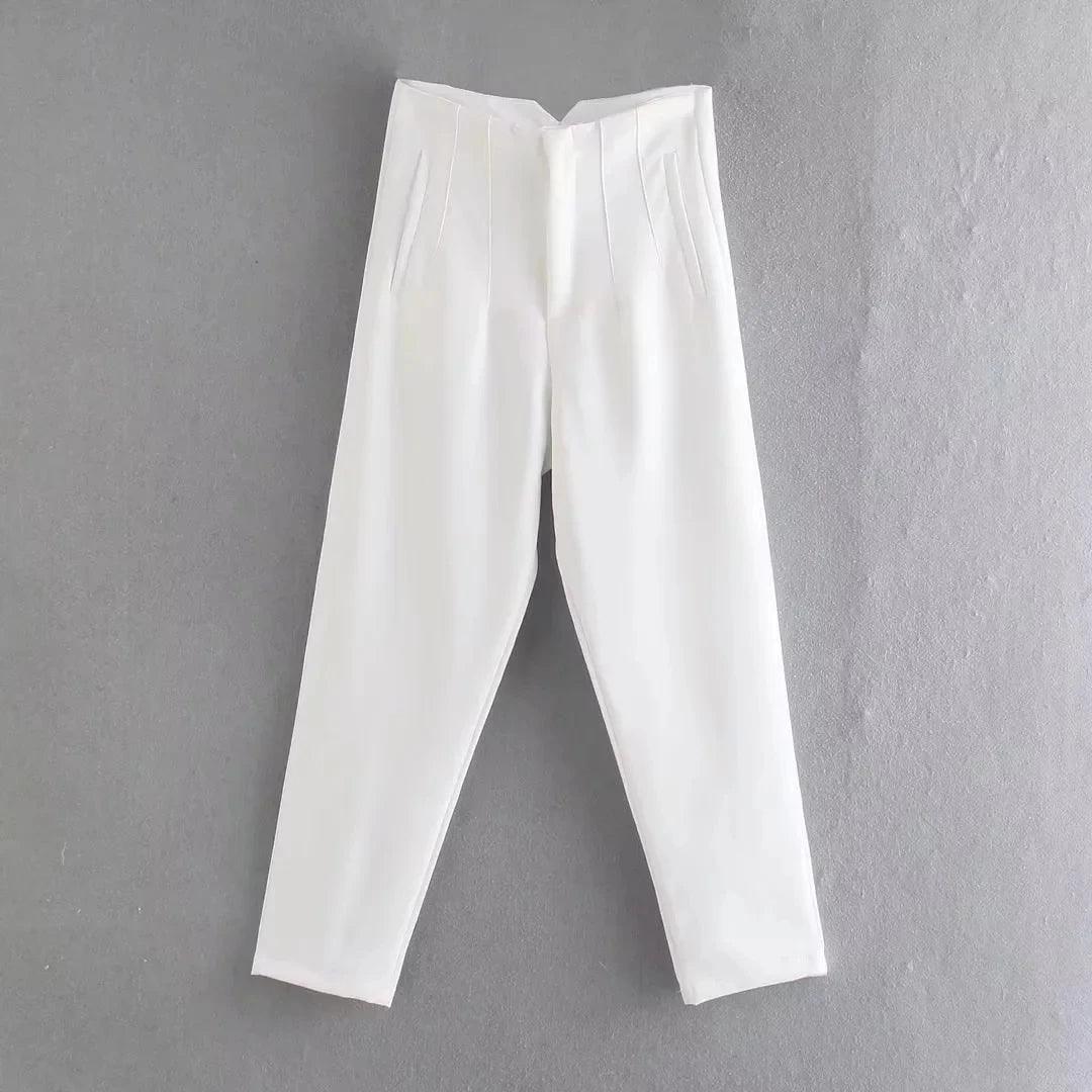 Elegant Solid Pencil Chic Pant - Palm and Thread