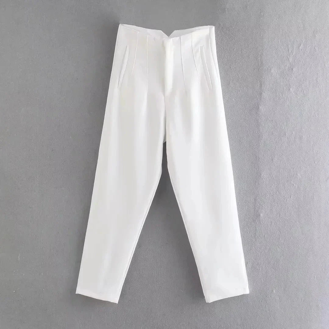 Elegant Solid Pencil Pant - Palm and Thread