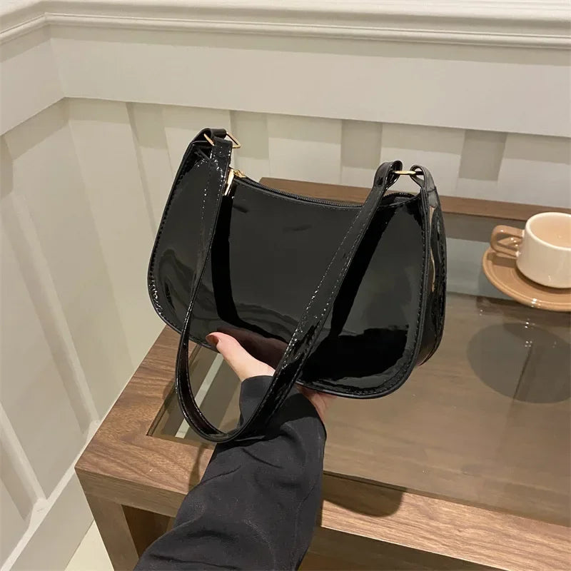 Vintage Patent Leather Shoulder Bag - Palm and Thread