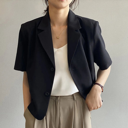 Verti Chic Cropped Suit Shirt