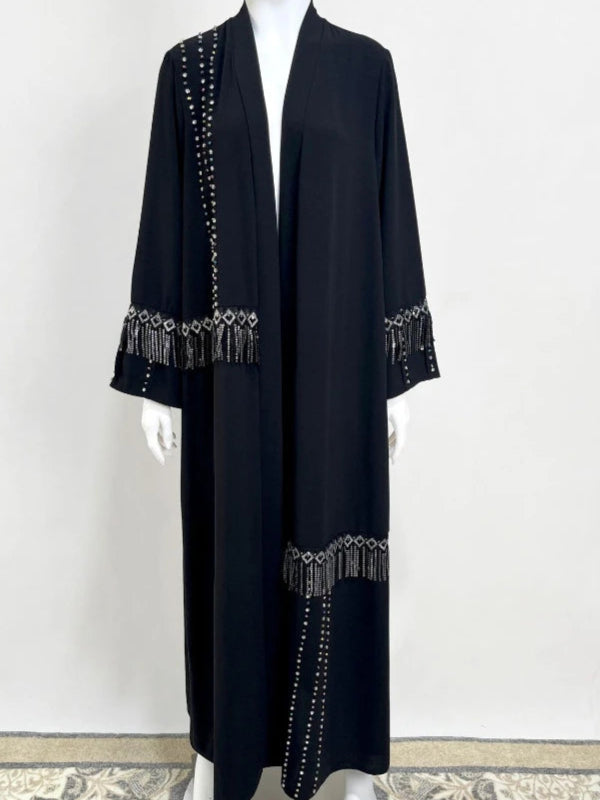 Tassel Sleeve Long Kaftan Abaya Dress - Palm and Thread