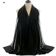 Solid Chiffon Shawl Scarf - Palm and Thread