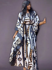 Bohemian Printed Loose Beach Dress - Palm and Thread