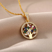 Tree of Life Stainless Steel Necklaces - Palm and Thread