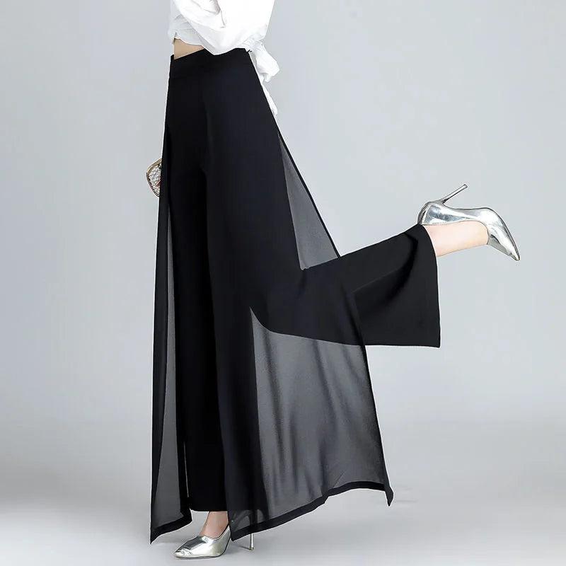 Chiffon Wide Leg Elegant Pant - Palm and Thread