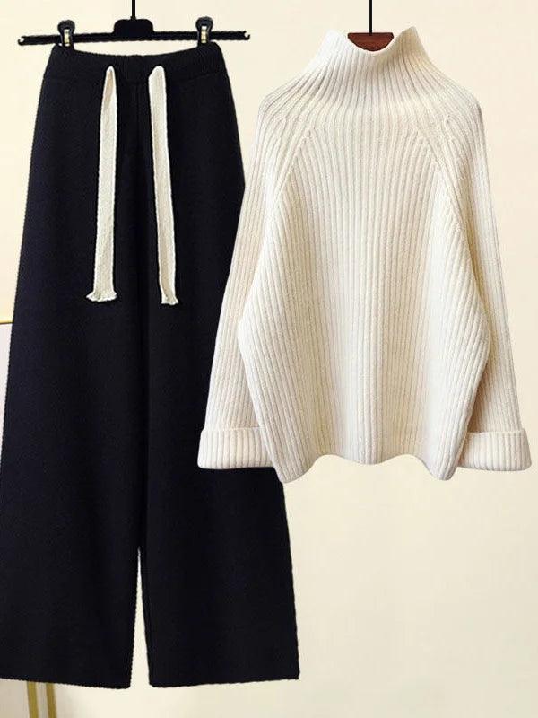 Turtleneck Pullover + Pant Matching Set - Palm and Thread