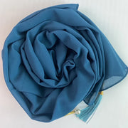 Bubble Chiffon Hijab Solid Color Long shawls - Palm and Thread