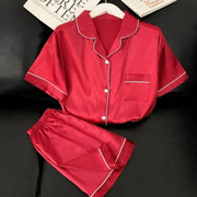 Silk Satin Pyjama Set - Palm and Thread