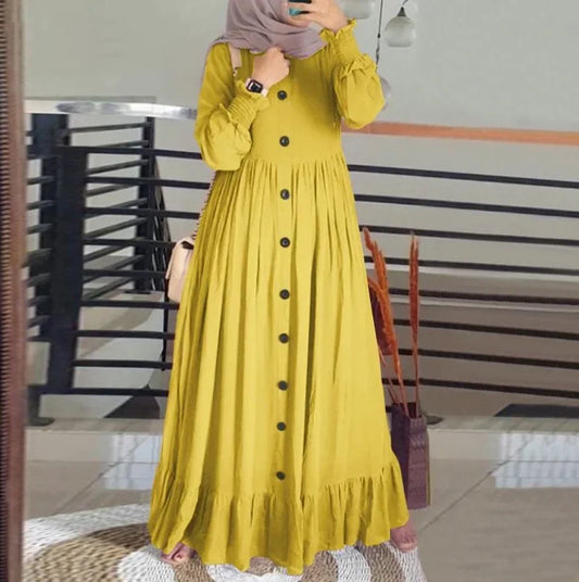 Vintage Petal Sleeve Ruffle Hem Sundress Maxi Dress - Palm and Thread