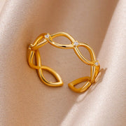 Stainless Steel Angel Feather Ring - Palm and Thread