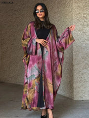 Floral Print Luxury Open Abaya - Palm and Thread
