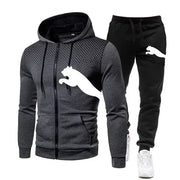 Hooded Jacket + Pants Two-piece Suit