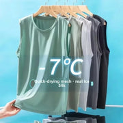 Ice Silk Mesh Sleeveless T-shirt Tank Top - Palm and Thread
