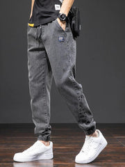 Cargo Jeans Men Streetwear Denim Jogger Pant - Palm and Thread