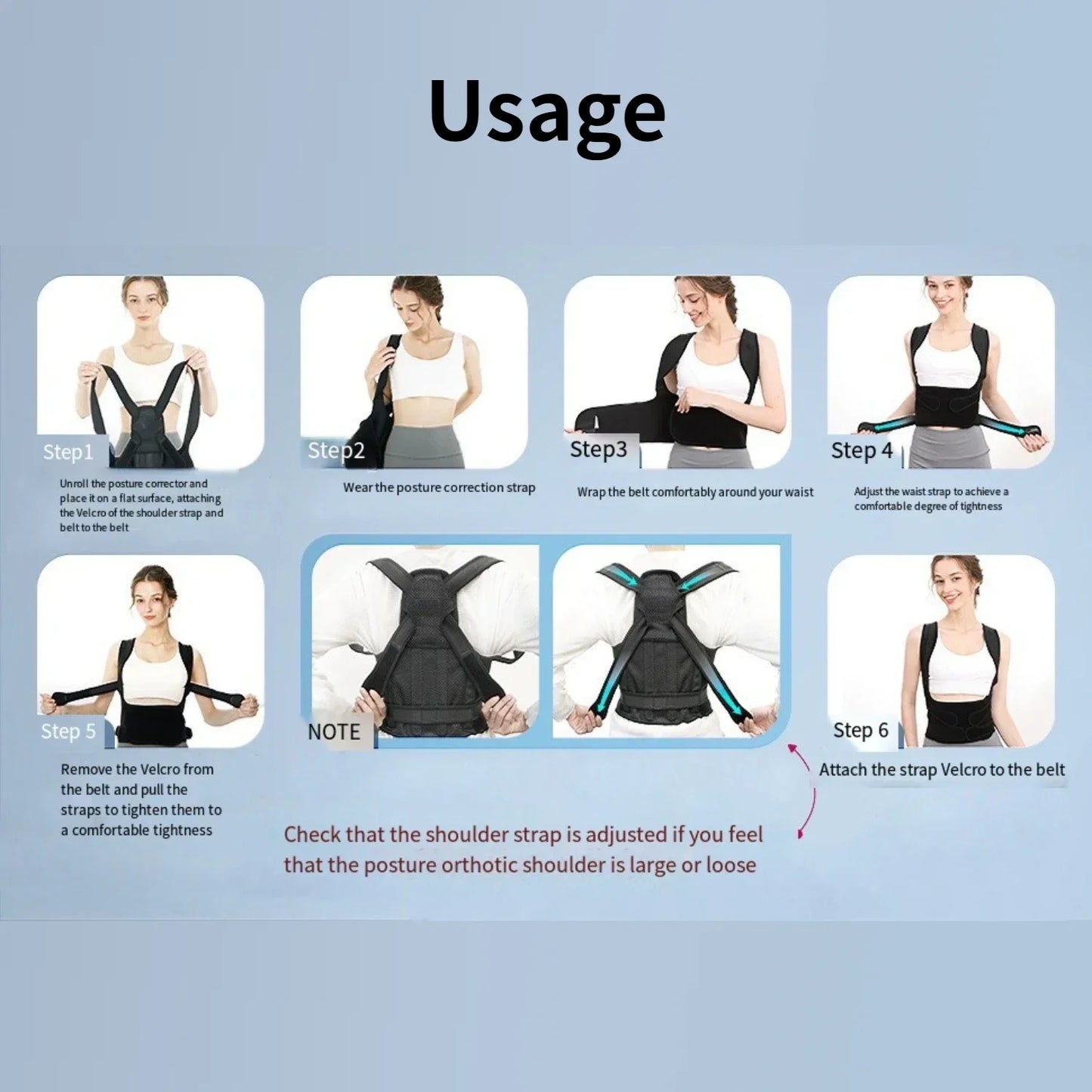 Posture Corrector Back Orthopedic Straps - Palm and Thread