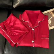 Silk Satin Pyjama Set - Palm and Thread