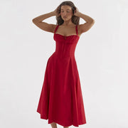 Elegant Waist-Tied Slimming Dress