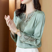 Green Long Sleeve Embroidery Shirt - Palm and Thread