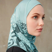 Sporty Inner Hijab Geometric Printing Pattern - Palm and Thread