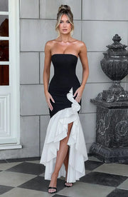 Sexy Strapless Slim Fit Slit Dress
