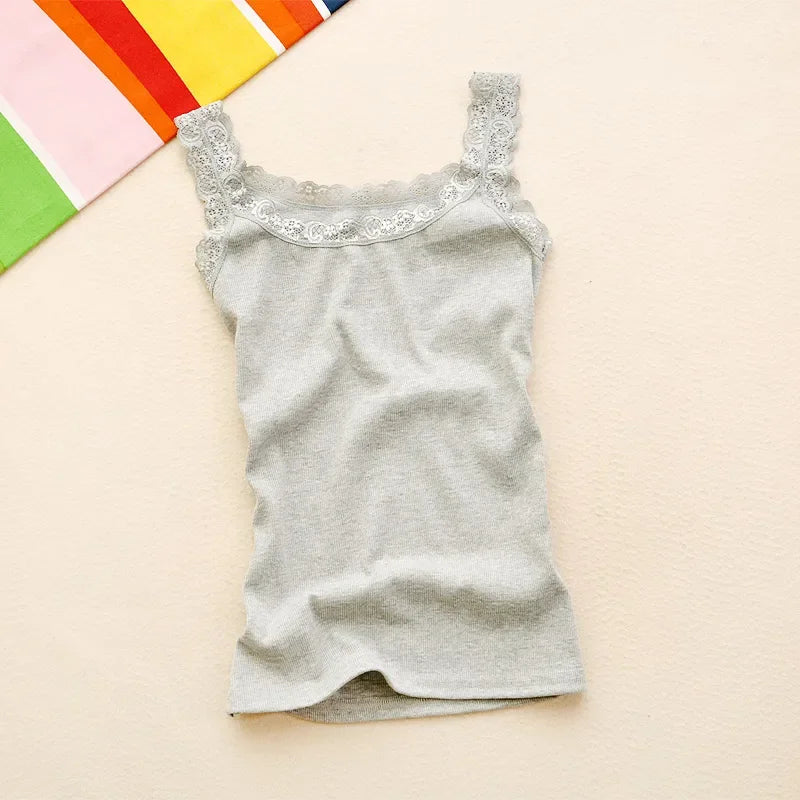 Sleeveless Lace Tank Top - Palm and Thread