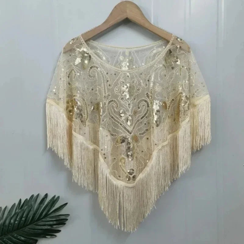 Sequin Bead Sling Slim Fit Straight Tank Top - Palm and Thread