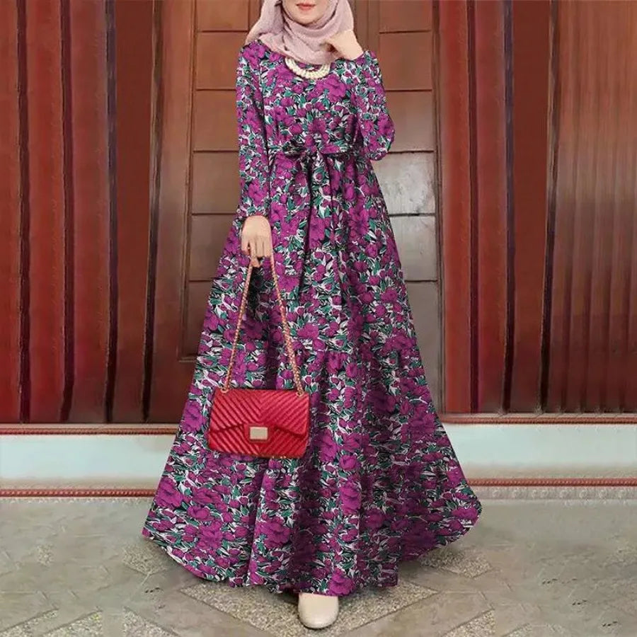 Long Sleeve O Neck Dress - Palm and Thread