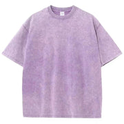 Style Retro Solid Color Short Sleeved T-shirt - Palm and Thread
