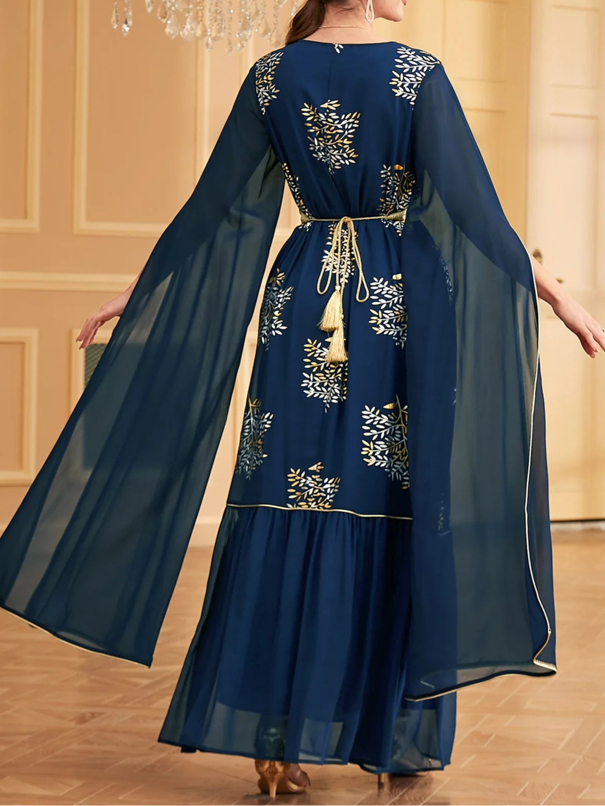 Extra Long Sleeve Maxi Dress Abaya - Palm and Thread