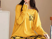 Polyester Pajama Plaid Sleepwear - Palm and Thread