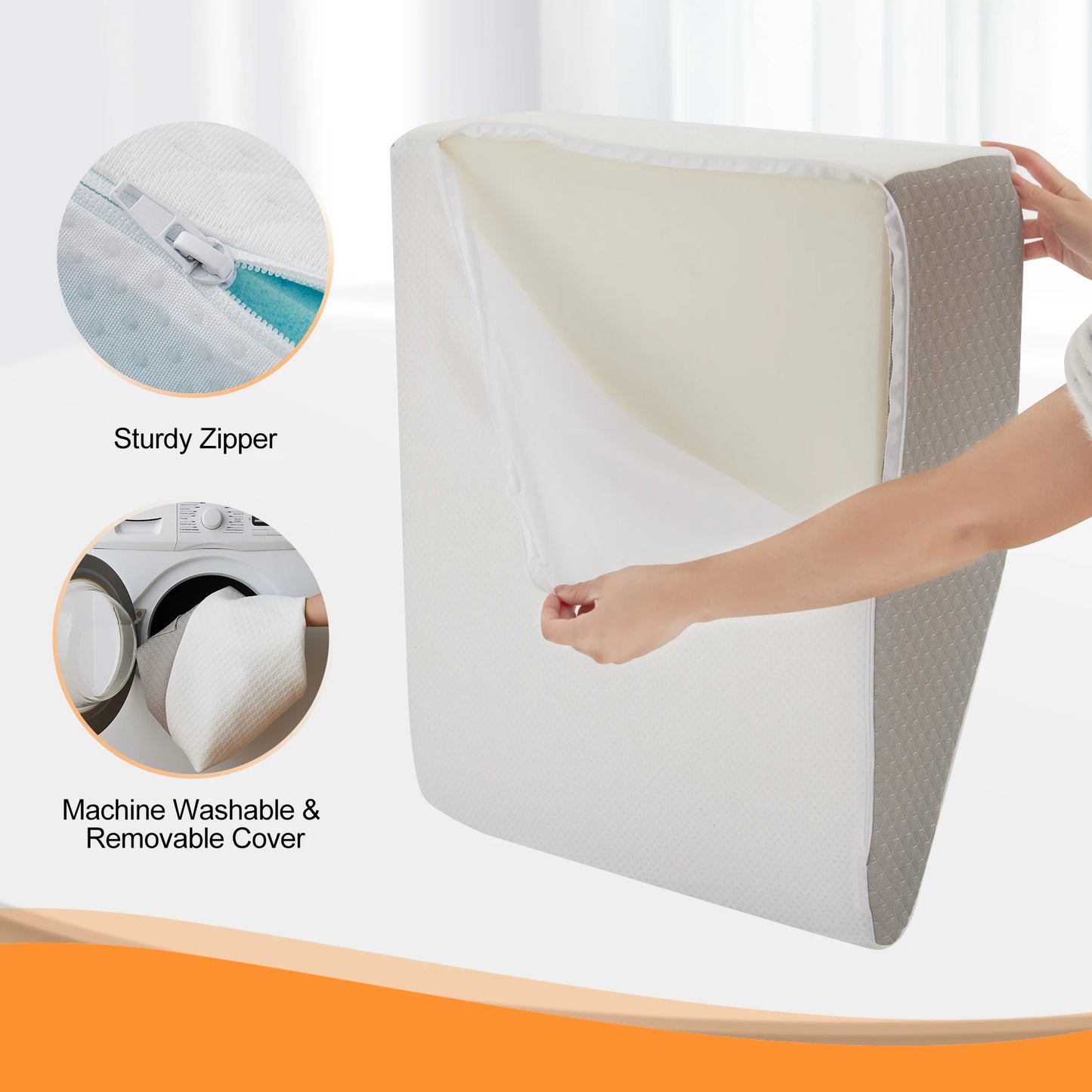 Memory Foam Leg Knee Wedge Pillow - Palm and Thread
