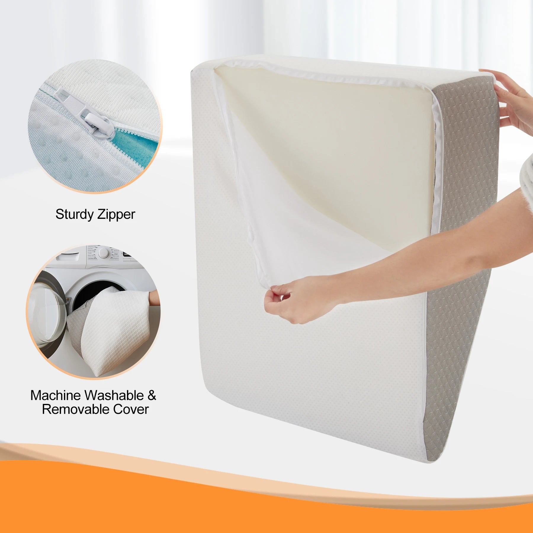 Memory Foam Leg Knee Wedge Pillow - Palm and Thread