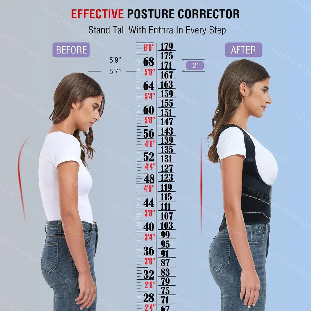 Adjustable Shoulder Straightener Full Back - Palm and Thread