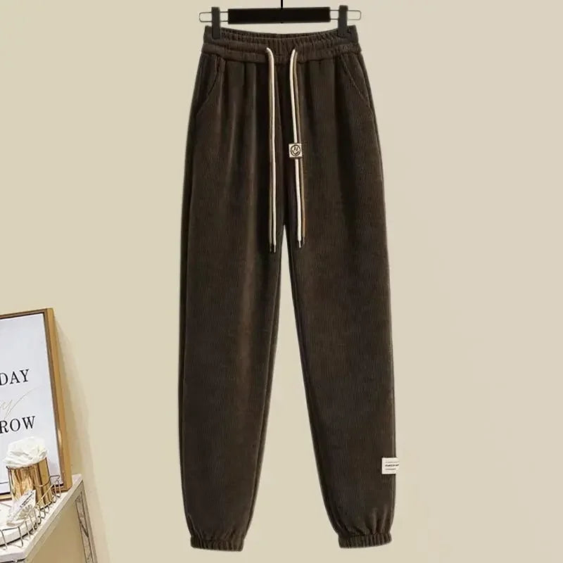 Hooded Print Top Loose Pant Set - Palm and Thread