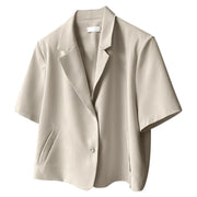 Verti Chic Cropped Suit Shirt