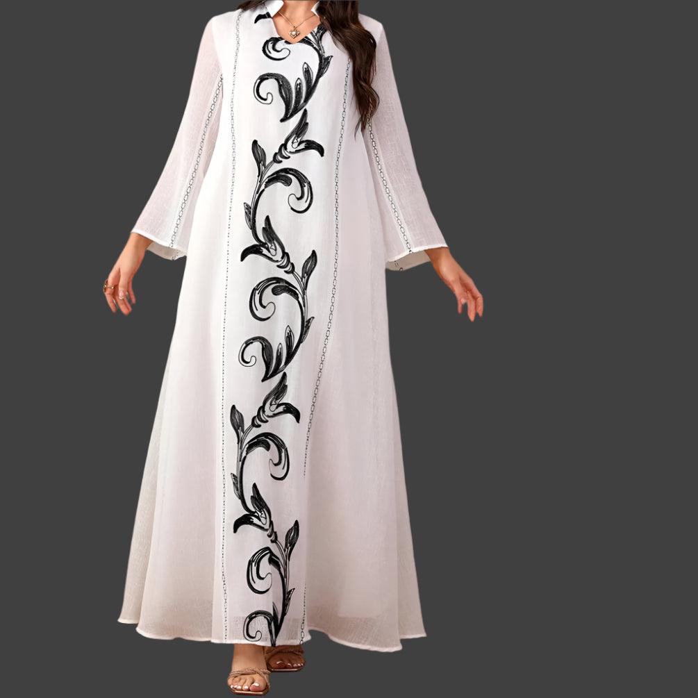 New Embroidery Maxi Abaya Kaftan - Palm and Thread