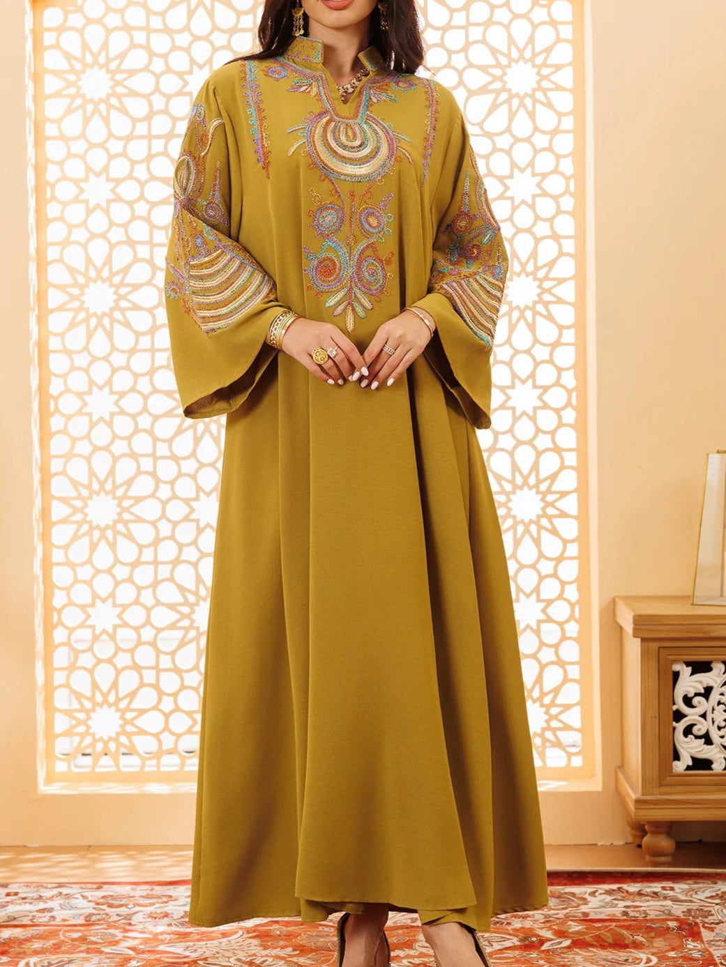 New Embroidery Rope Abaya - Palm and Thread