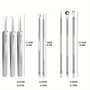 Stainless Steel Blackhead Removal Tool Set - Palm and Thread