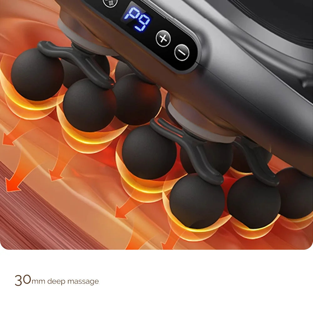 12-Head Fascia Body Massage Gun - Palm and Thread