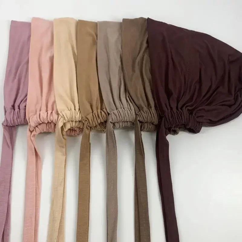 New Soft Turban Hat Inner Hijab Cap - Palm and Thread