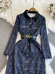 High-End Waist-cinched Midi Dress - Palm and Thread