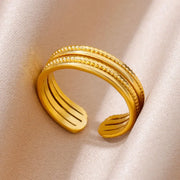 Stainless Steel Angel Feather Ring - Palm and Thread
