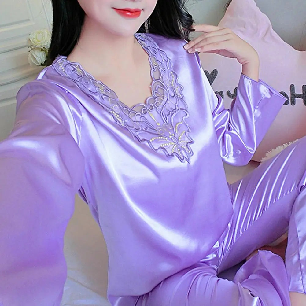 Silk Satin Pajama - Palm and Thread