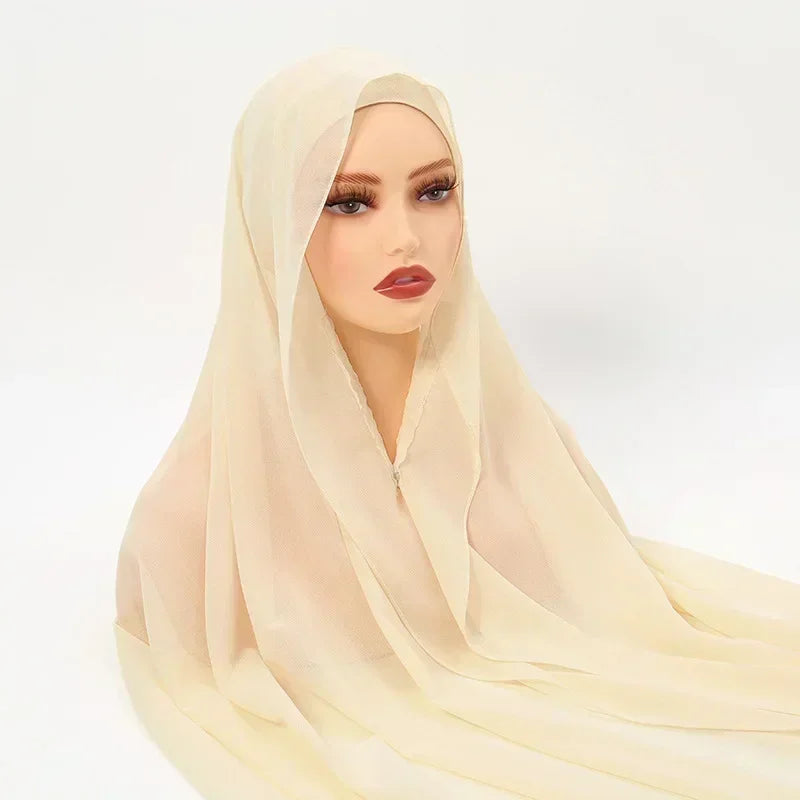 Newest Instant Chiffon Hijab - Palm and Thread