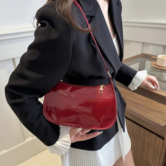 Vintage Patent Leather Shoulder Bag - Palm and Thread