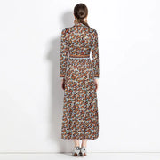 Versatile Printed A-line Long Dress - Palm and Thread