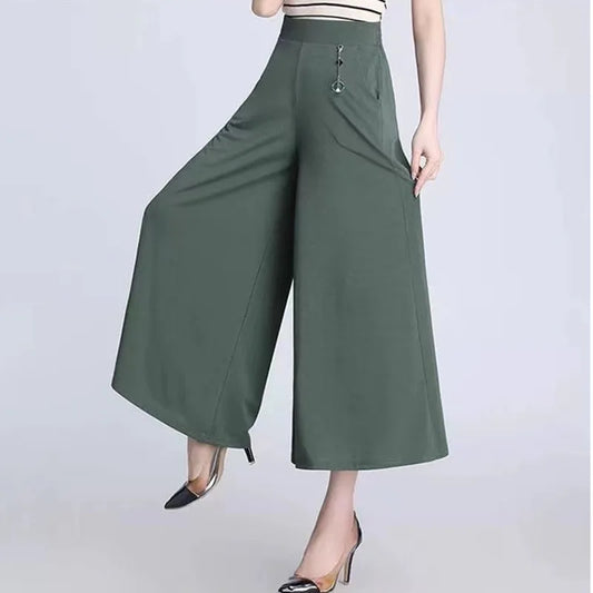 Elastic High Waist Wide Leg Pant - Palm and Thread